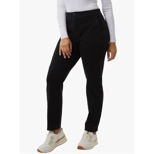 32 Degrees Women's S Knit Twill Comfort Ankle Pants Ultra Stretch Zip Black NWT